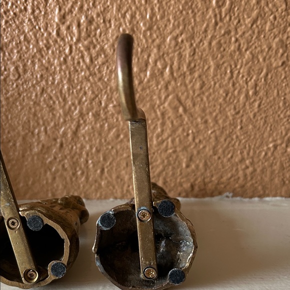 Vintage Solid Brass Stocking Holders - Picture 6 of 10